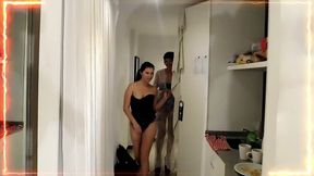 quiere sorprender a la esposa y lo sorprendieron a el ....fiestita cuarteto con perla lopez y valkirya lopez.