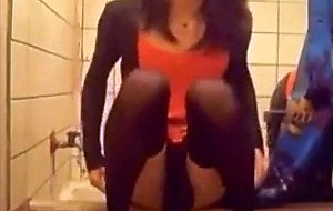 Trap lover masturbating in the bathroom