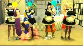 Dragon Ball Maid Discipline – Tight Cheeks Spanked by Heroic Saiyans