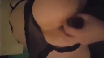 Twink crossdresser gets toy fucked by boyfriend after anal