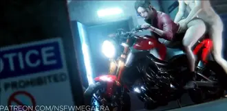 Resident Evil Claire Redfield Fucking Hard Cock On Her Motorcycle