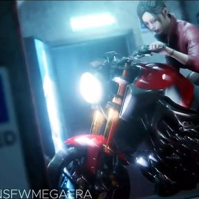 Resident Evil Claire Redfield Fucking Hard Cock On Her Motorcycle