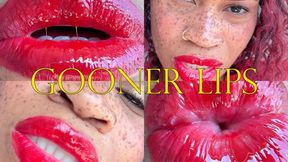 Gooner Lips- Ebony Femdom Goddess Rosie Reed Red Lipstick Fetish Gooner Encouragement Fetish Tease- standard definition