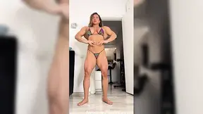 FBB milf flexes and gets pumped