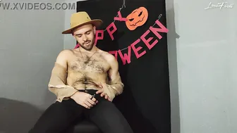 Halloween Group Sex with Muscular Bear and Twinks