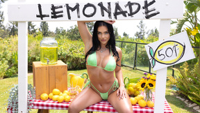 Lemonade stand with huge boobs buxom MOMMY beautiful babe Kaitlynn Anderson