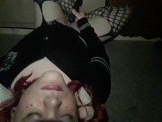 Cute Tgirl Edging To A Self Facial!