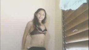 Asian girl friend from Beijing sent me her striptease video