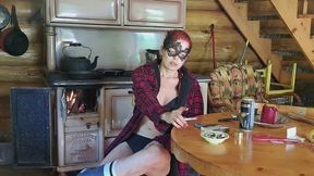 Smoking by the stove