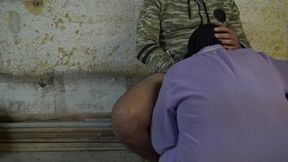 Cheating cuckold wife has kinky sex with soldier in her basement