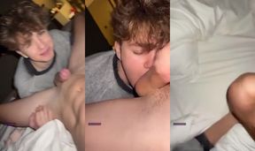 Dnz cute twink sucks & squirts
