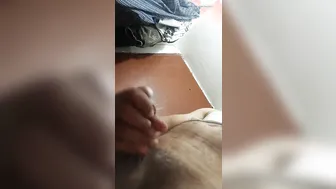 Horny Pakistani Bear Jerks His Big Cock in Bathroom
