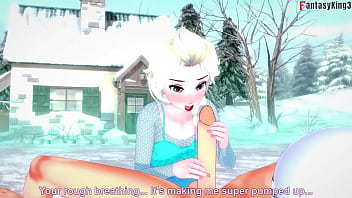 Elsa gets her icy pussy filled in this fantasy POV