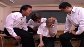 Asian hottie gets fingered by student in classroom