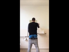 Boy sagging and cum at university