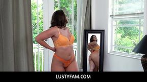 LustyFam  - Big Ass MILF Step Mom Joins In After Catching Tiny Teen Step Daughter And Step Son Fucking - Athena Heart, Mandy Waters, Nicky Rebel