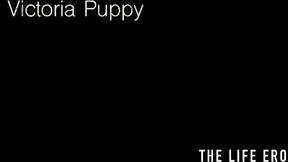 ”Victoria Puppy rams her snatch with a big cucumber”