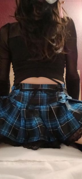 Masturbation and vibrating dildo.