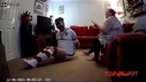 Miss M footballer tightly bound and gagged escape challenge