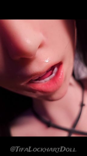 Tifa Lockhart Sucks Out & Swallows Cum in Lingerie