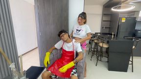 A Very Horny Neighbor Asks the Janitor of Her Unit to Put His Big Cock in Her and Make Her Squirt