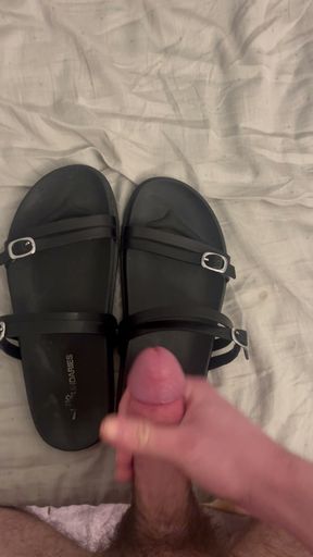 Cumming on my step moms sandals