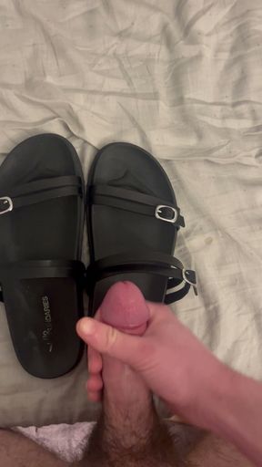 Cumming on my step moms sandals