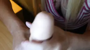 StepMom wanks it and gives a dirty dildo blowjob
