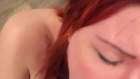 She Couldn't stop sucking my dick. Close Up Sloppy Blowjob and Spit Drew Rogue