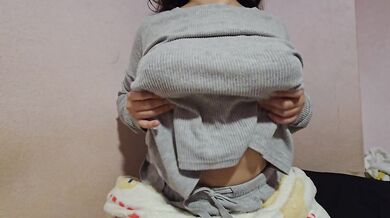 My hot stepsister sent me a video showing me her big tits.