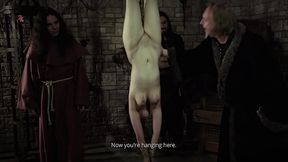 Mooin Witch &ndash_ The exhausted milkmaid is pulled upside down to the ceiling with weights at her wrists  to be tormented and interrogated further and to see milk flowing (preview)