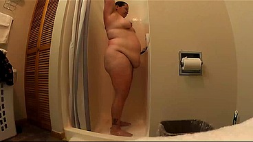 Sexy BBW Cabin Shower