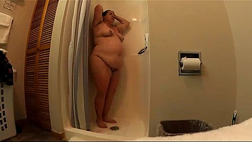 Sexy BBW Cabin Shower