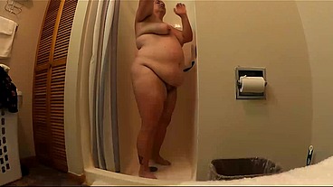 Sexy BBW Cabin Shower