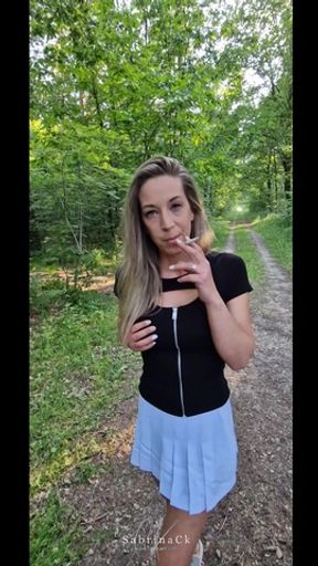 Smoking Blowjob in nature