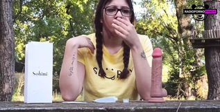 One of my first reviews, I chose to review this dildo in the middle of a park