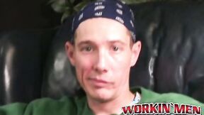 ”Rough gay shows off his body & big dick while masturbating”