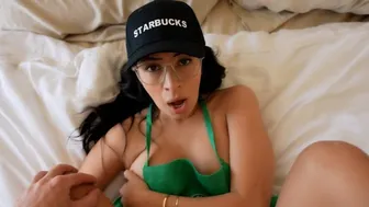 Big TITTY Latina Starbucks Barista FIRED for fucking me in PUBLIC - Cami Strella