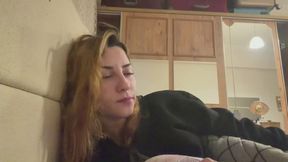 HANDY SMOKER LIGHTS HIS FIRST CIGARETTE OF THE DAY IN BED