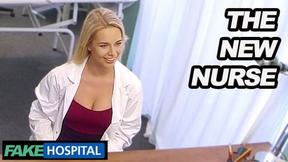 ”Blonde Nurse Makes the Doctor Cum Twice - Fake Hospital”
