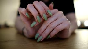Nail fetish & nail tapping