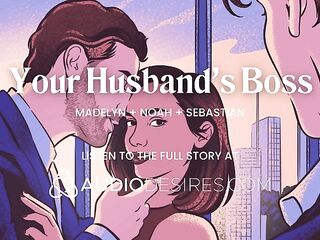 Boss Fiucks Employee’s Wife During the time that This guy's Watching – MFM Voyeur, Fingering & Sex at Work - Porn Erotic Audio Story for Chicks