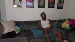black man jacking off with the homie