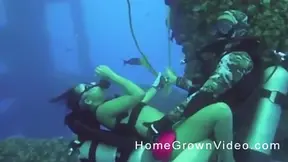 Hot Mature Latino Couple Dive Underwater for Scorching Sex Action