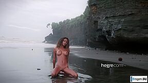 Mulatto Girl On Bali Beach