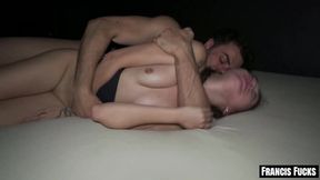 Petite Asian college girl dominated all night long