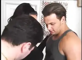 Three young beauties share the love with a hot granny