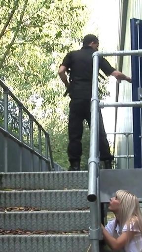 Spectacular moment from "Blondes Romana Ryder and Natali Dirossa fucked by an old doctor and a police officer"