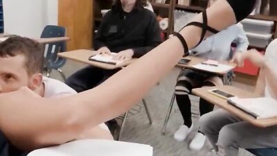 College sex lesson with sexy teacher and horny student