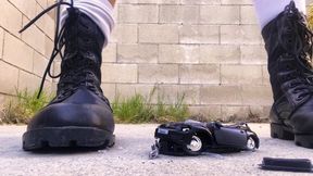 5’11 Goddess Annihilates Toy Car In Combat Boots